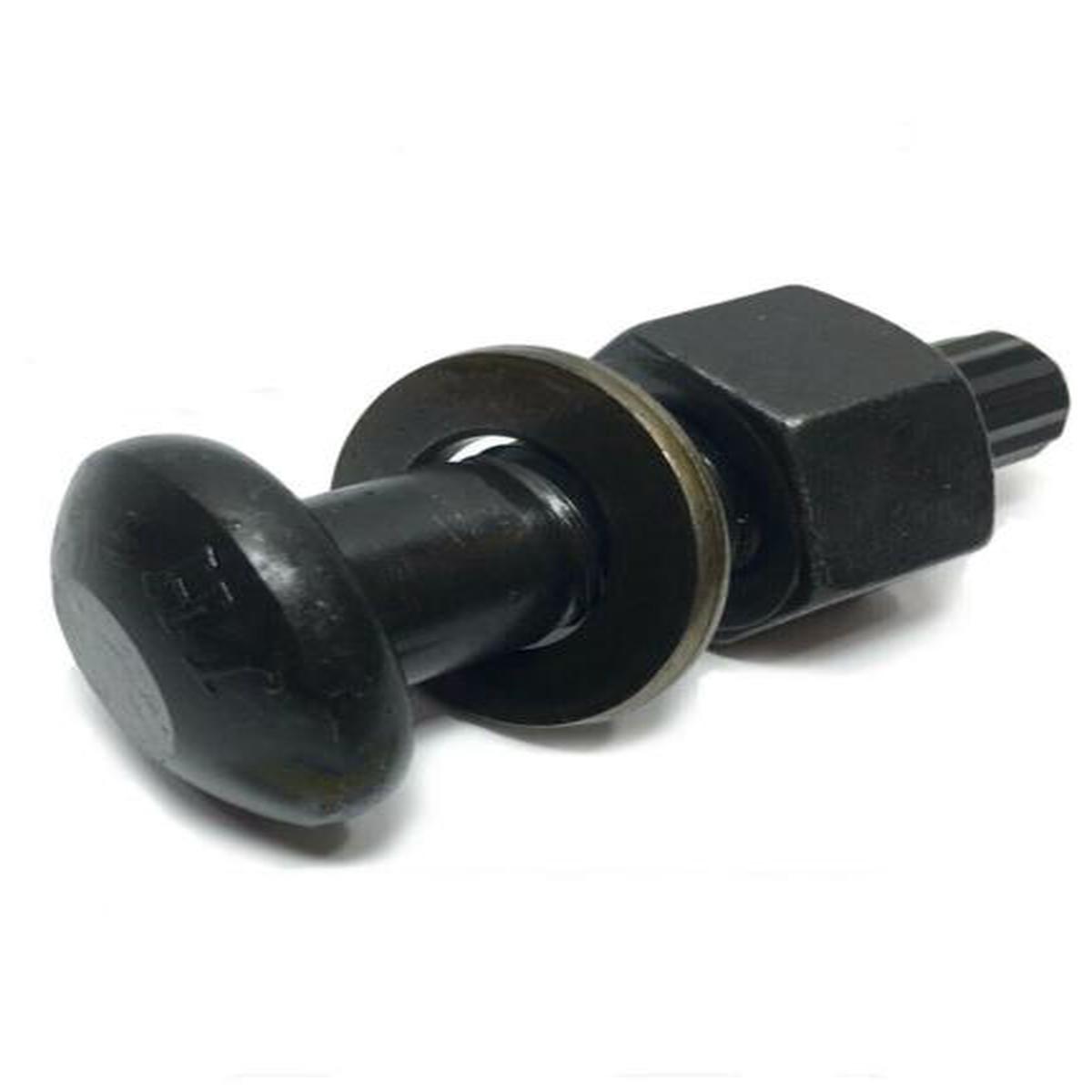 (Qty 2 1/4" Tension Control Bolt Assembly A325 Plain W/ Nut + Washer
