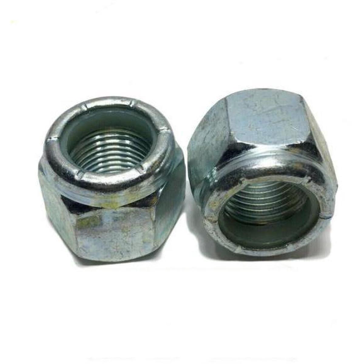 1"-8 Nylon Insert Lock Nuts Nylock Zinc Plated