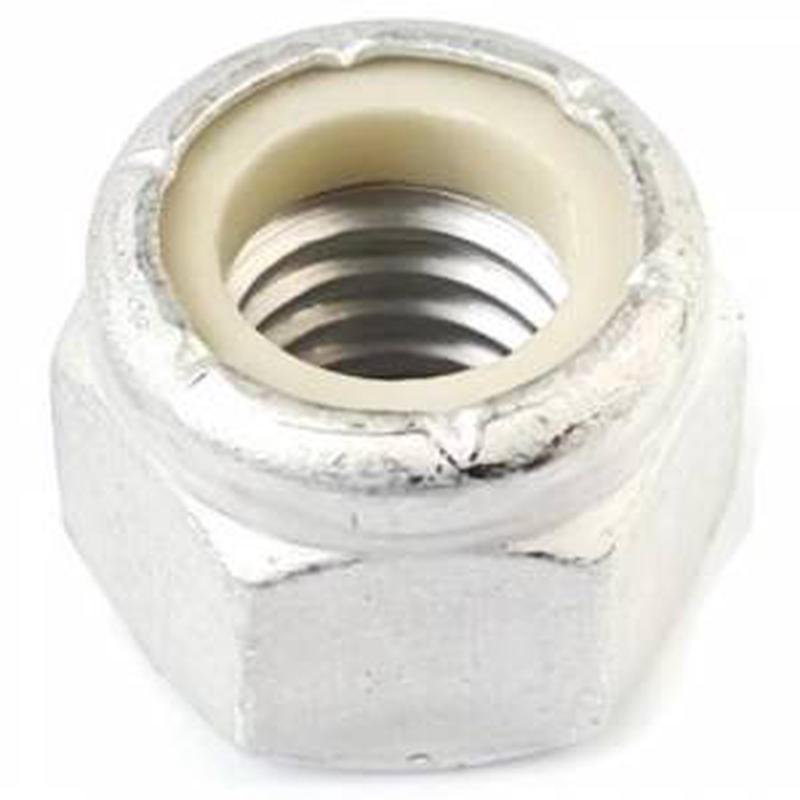 [100 PKG] Hex Lock Nuts Nylon Insert Aluminum 3/8-16