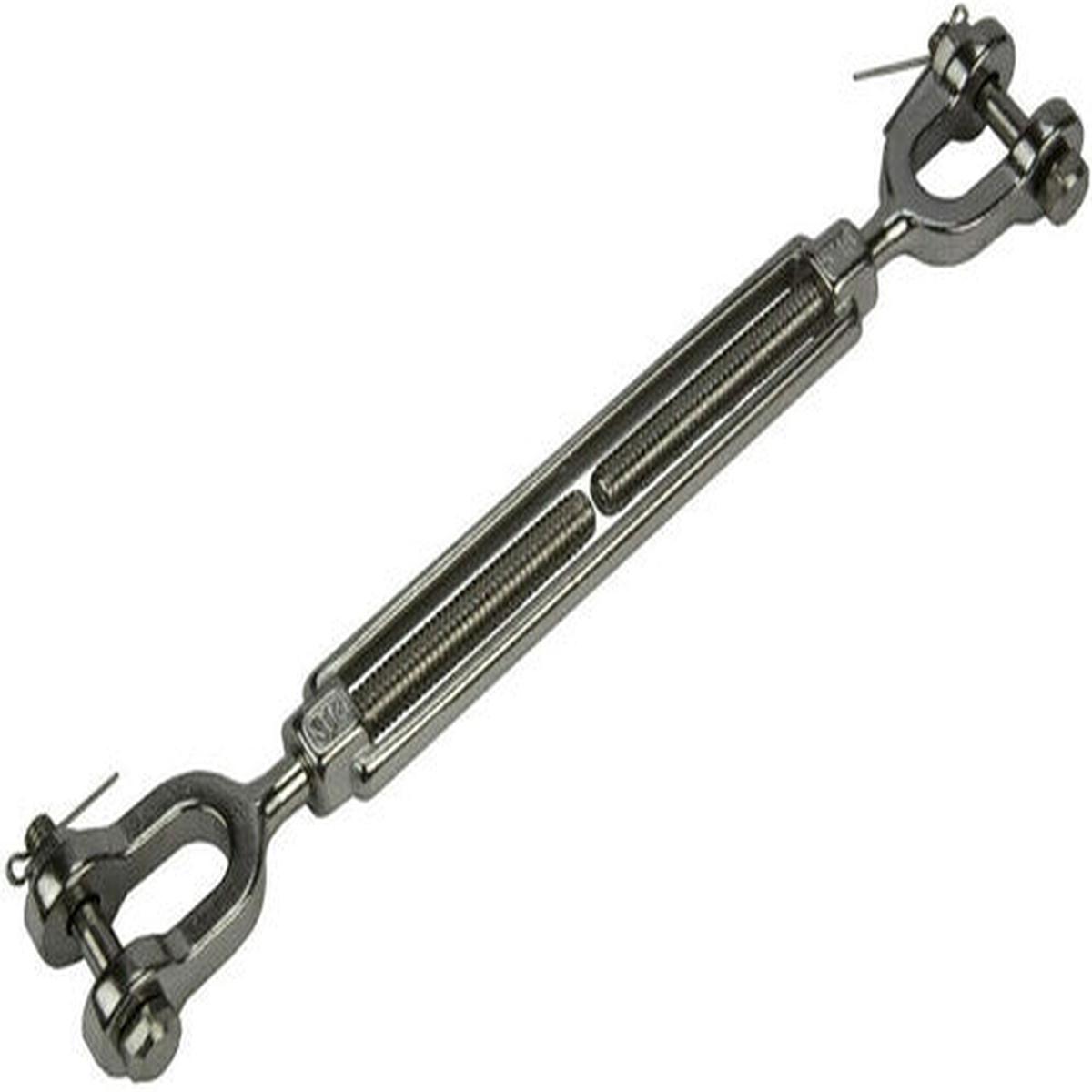 3/8"-16 x 6" Stainless Steel Jaw to Jaw Turnbuckles