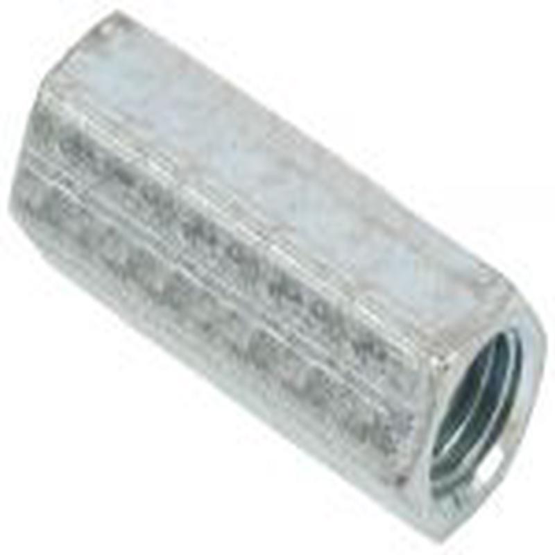 [40 PKG] Coupling Nuts Hex Steel Zinc 7/8-9X2 1/2 1 1/4A/F
