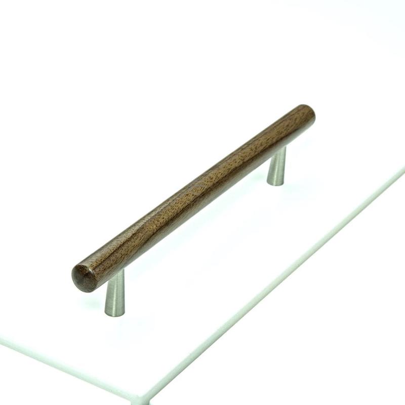 M.Marcus - Wooden Cabinet Pull Handle T-Bar Tilaa Design 160mm Walnut Finish