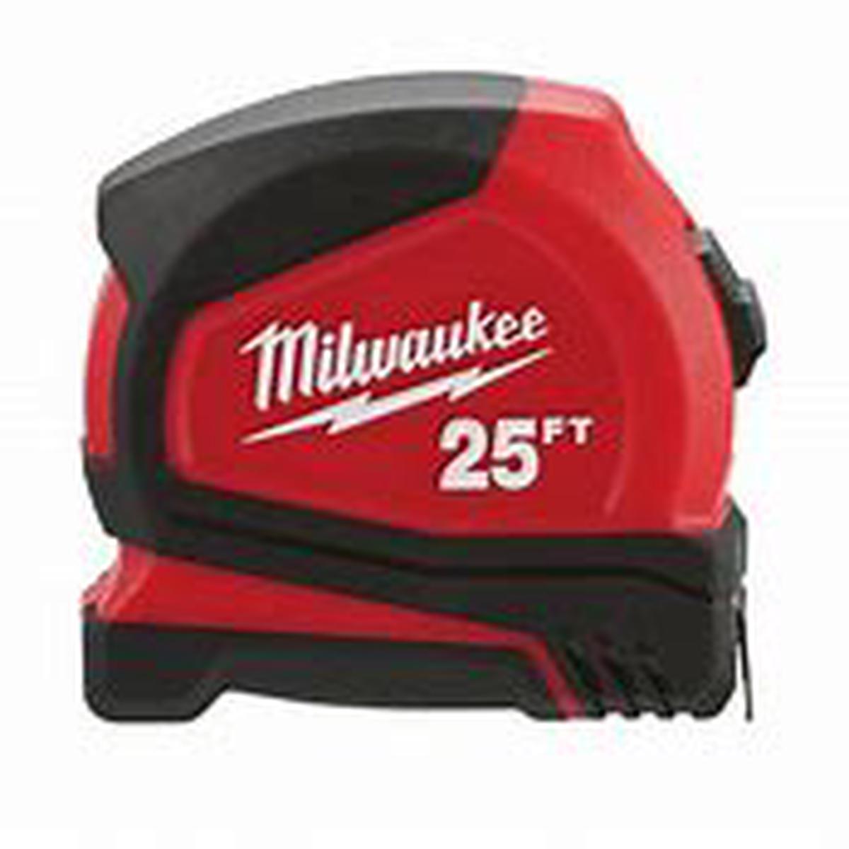 Milwaukee Compact 25 ft. SAE Tape Measure with Fractional Scale and 9 ft. Standout