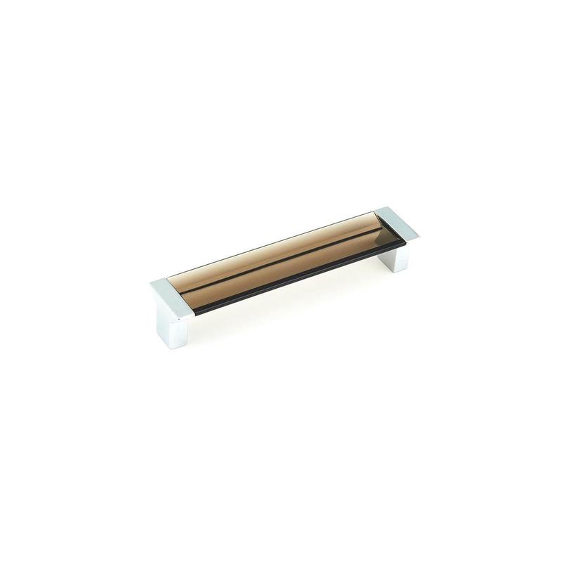 Schaub Pull, Satin Nickel, Smoke, 128 mm cc 316-15 SM