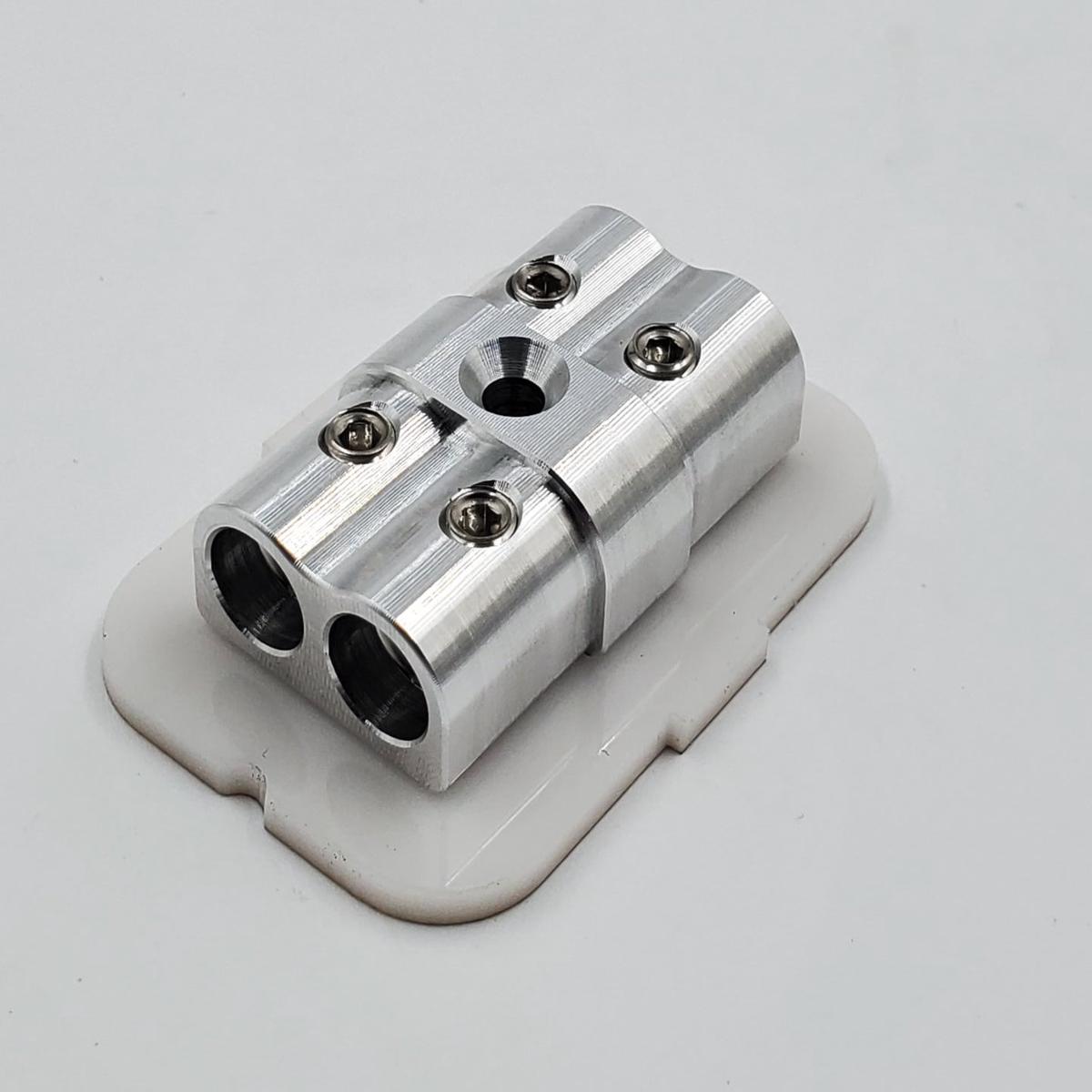8 Gauge Distribution Blocks New Style - 4 hole | purple