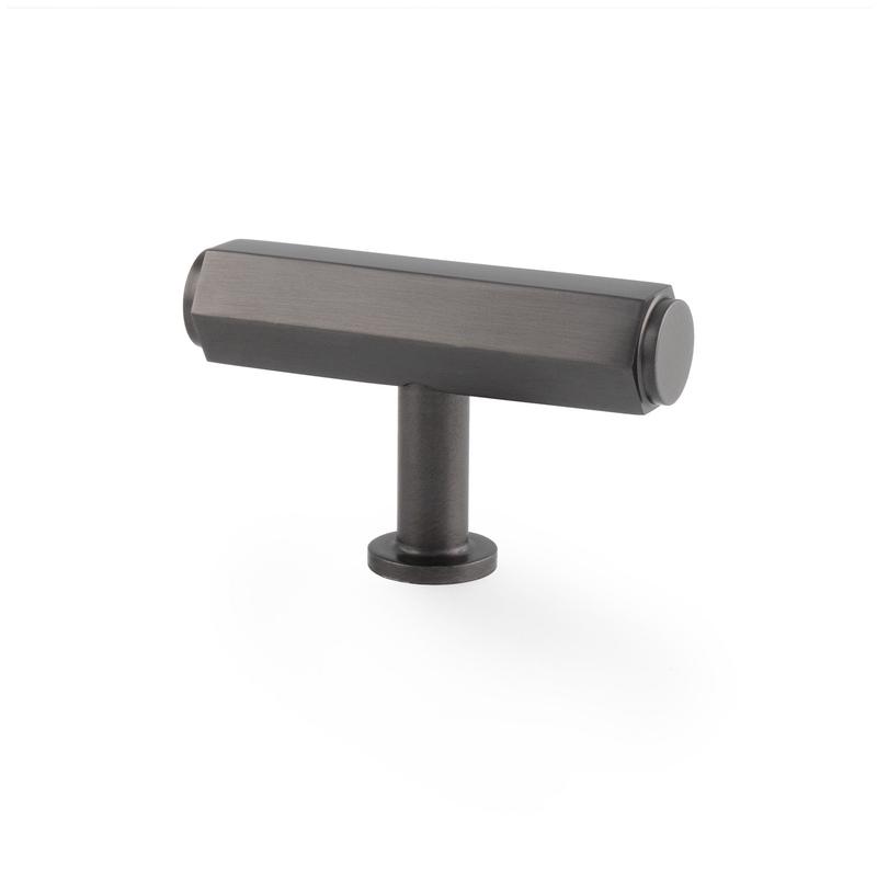 Alexander & Wilks - Vesper Hex T - Bar Cabinet Knob - Dark Bronze