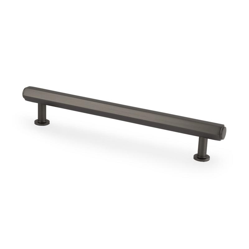 Alexander & Wilks - Vesper Hex T - Bar Cabinet Pull - Dark Bronze - 160mm C/C
