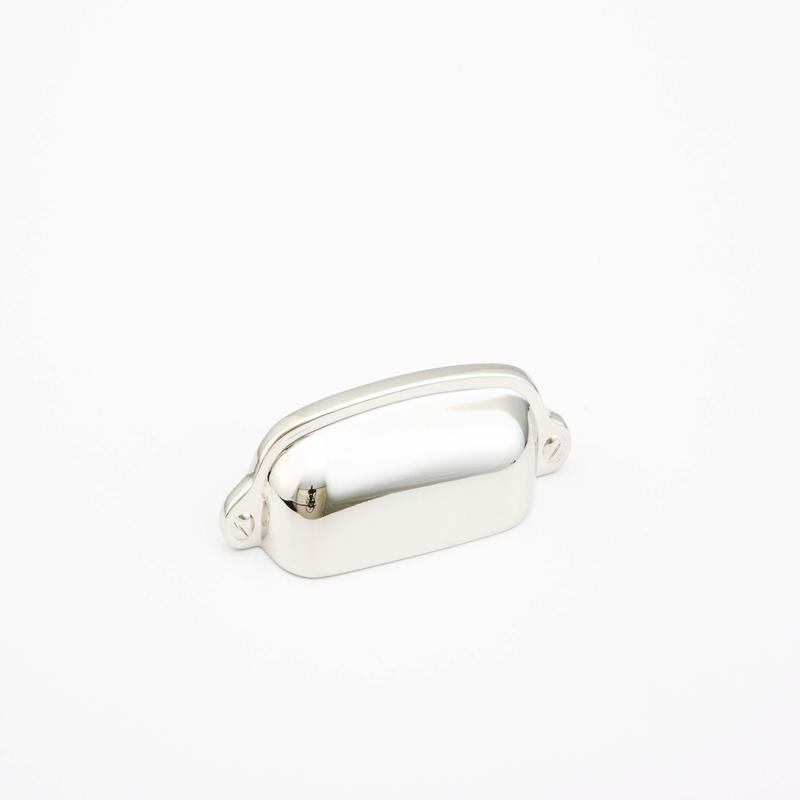 Schaub Cup Pull, Polished Nickel, 3" cc 743-PN