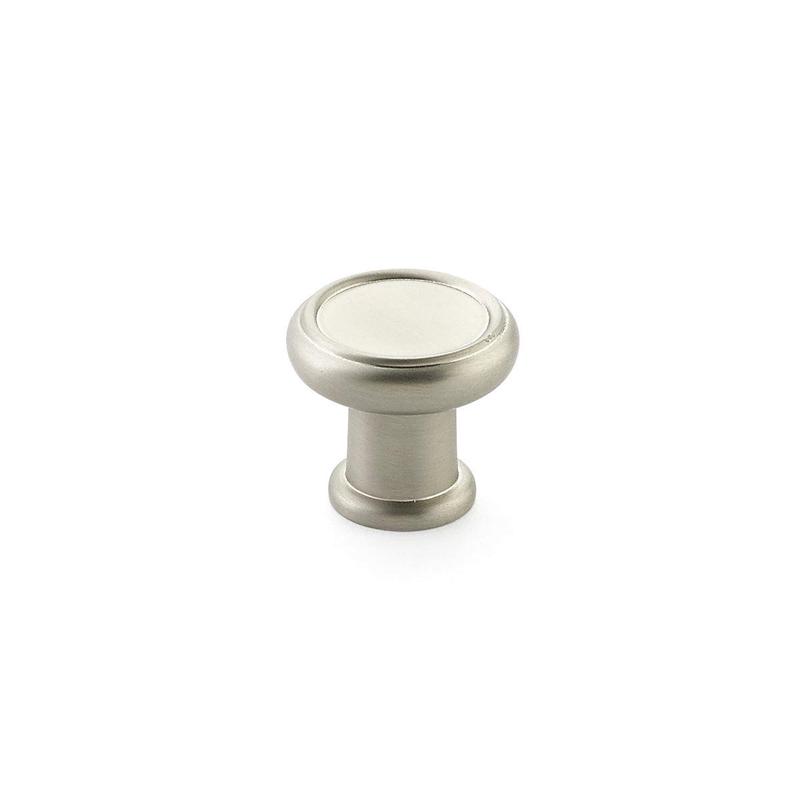 Schaub Knob, Satin Nickel, 1.25" dia 78-15