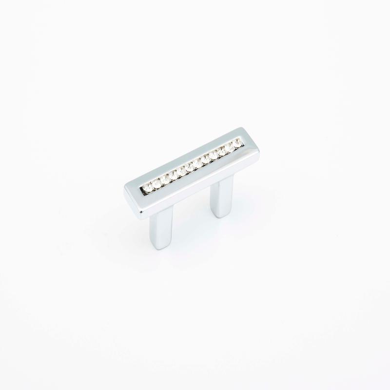 Schaub Pull, Polished Chrome w/crystals, 32 mm cc 301-26
