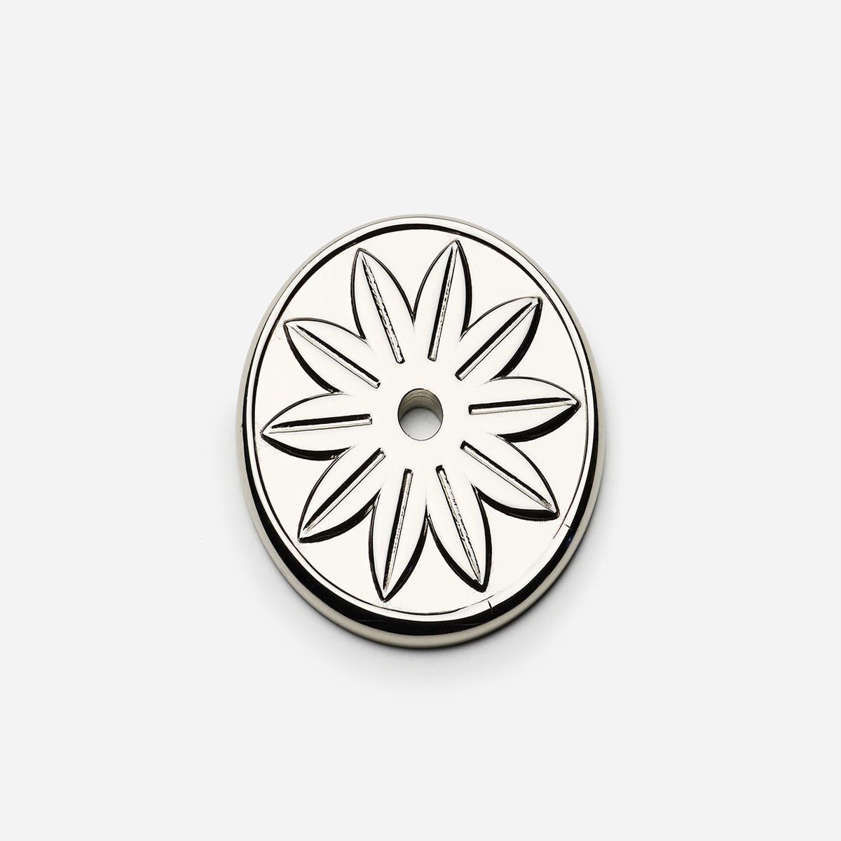 Starflower Backplate, 1.75" - Polished Nickel