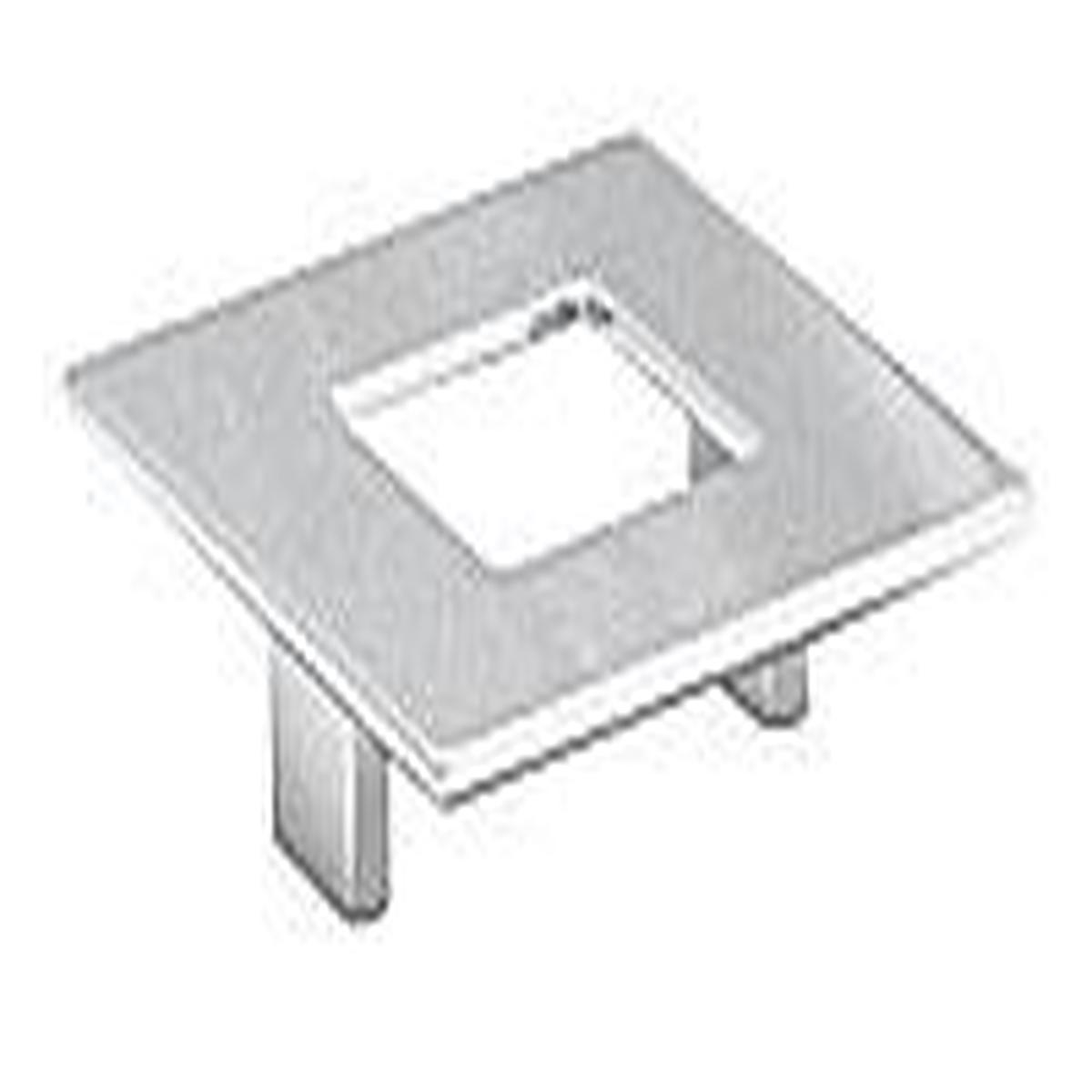 TopEx 2-1/2" (64mm)c.c. Square Cabinet Pull With Center Hole (Polished Chrome) TEX-8-107106440