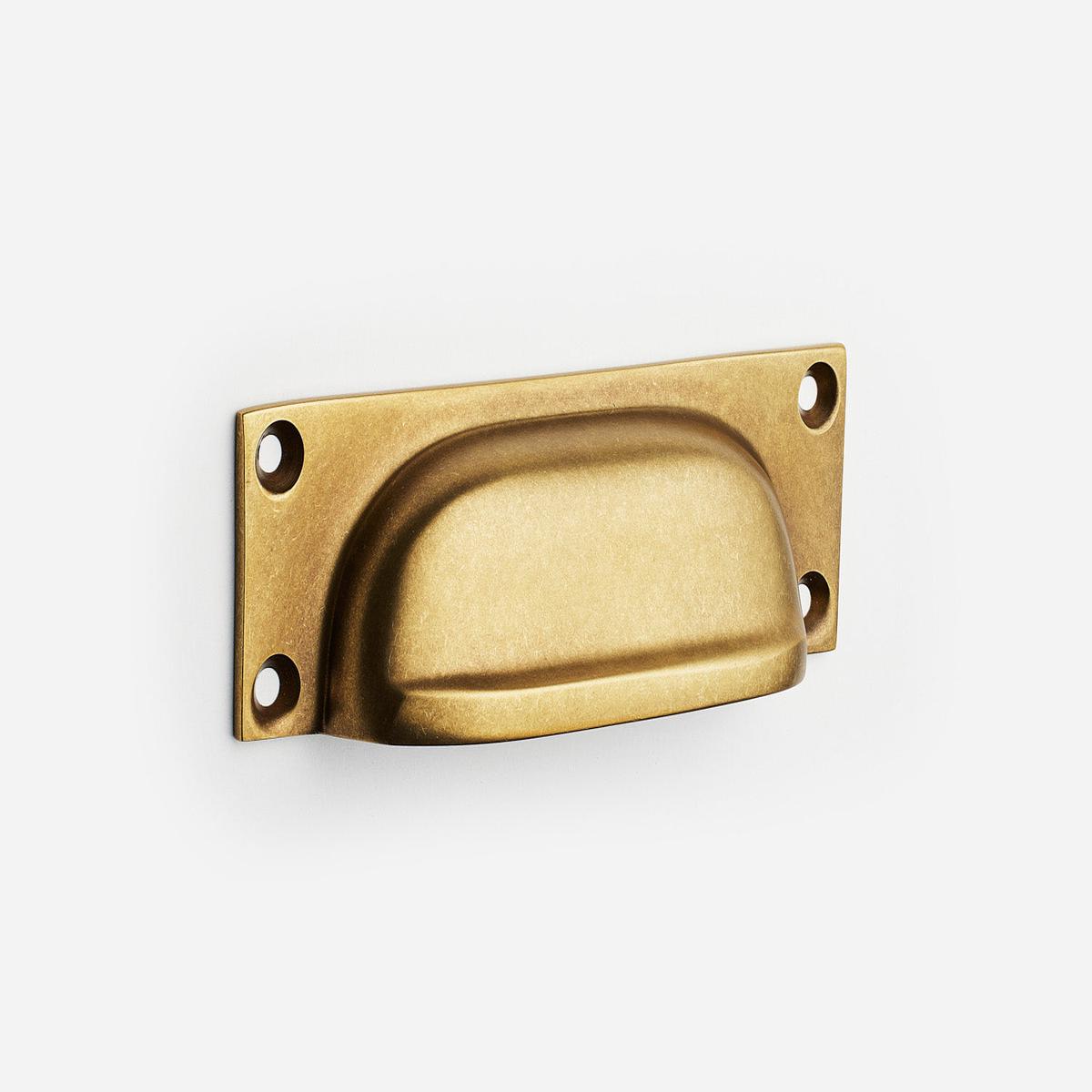 Yorkshire Pull, 4" - Aged Brass (Lacquered)