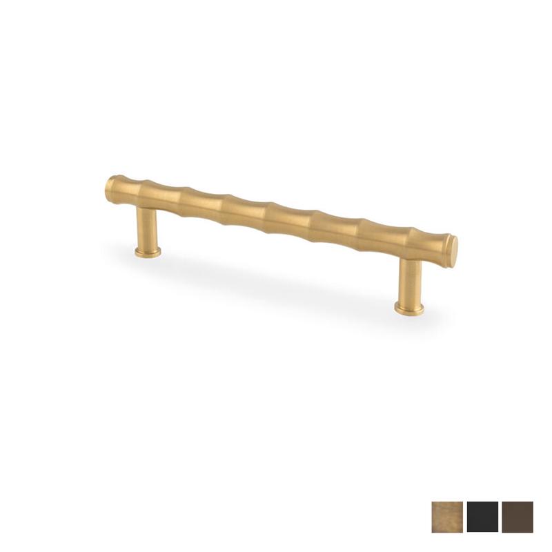 Alexander and Wilks Crispin Bamboo T-Bar Cupboard Pull Handle Available in Various Finishes & Sizes