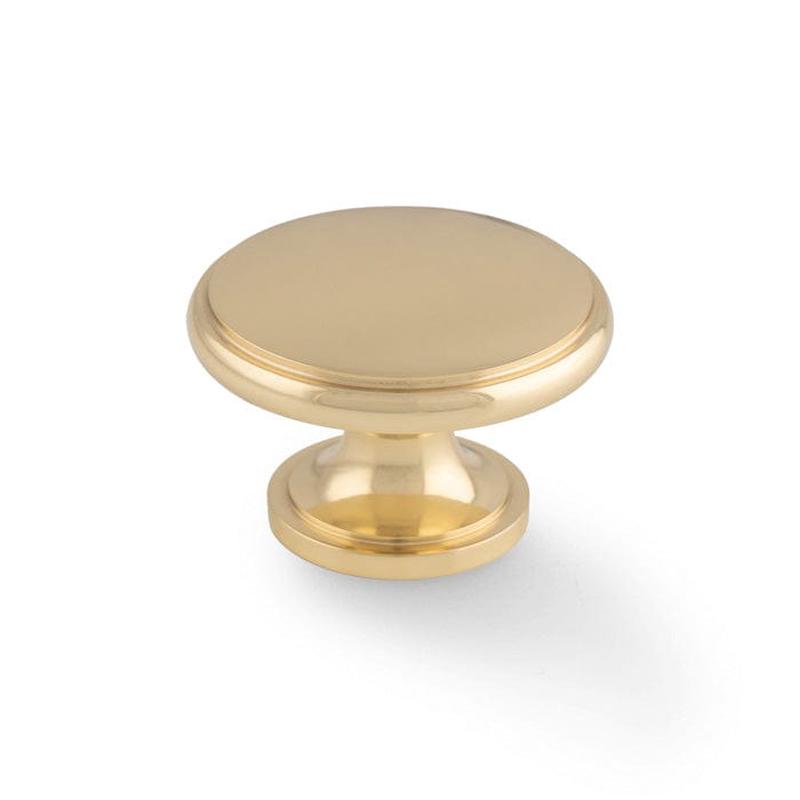 Alexander & Wilks - Cambridge Round Cupboard Knob - Polished Brass
