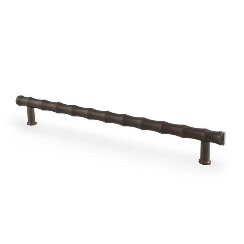 Alexander & Wilks Crispin Bamboo T-bar Cupboard Pull Handle - Dark Bronze PVD - 224mm Centres