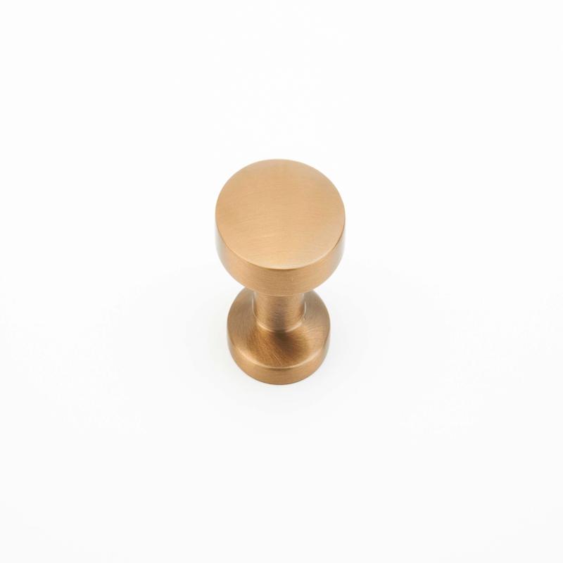 Schaub Knob, Brushed Bronze, 1.375" dia 211-BBZ