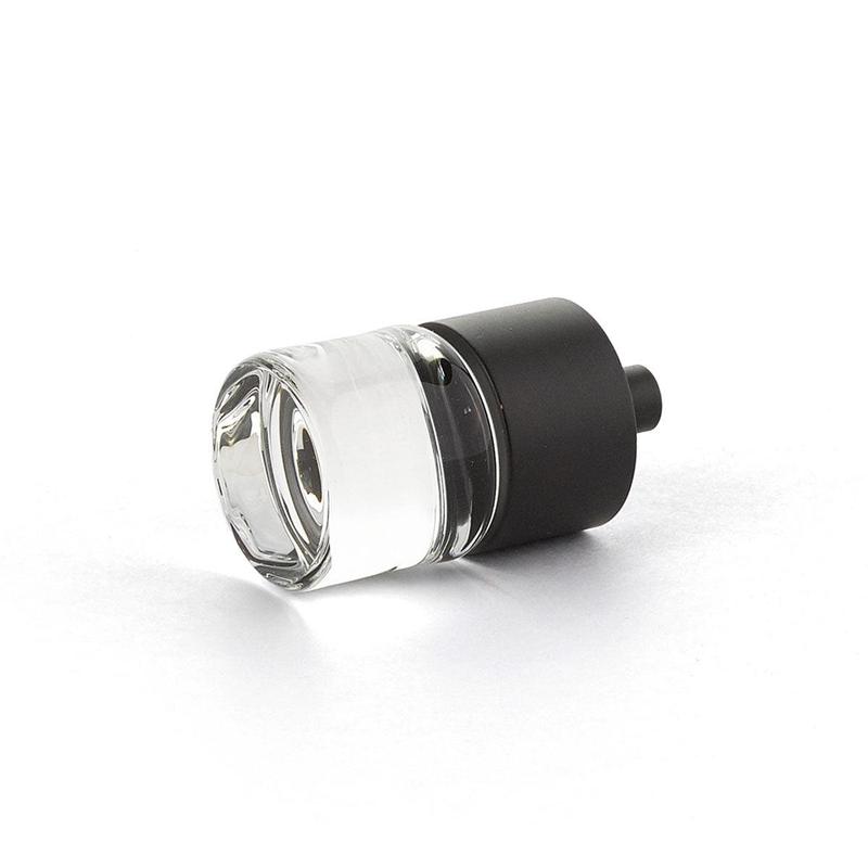 Schaub Knob, Cylinder Glass, Oil Rubbed Bronze,0.875" dia 74-10B