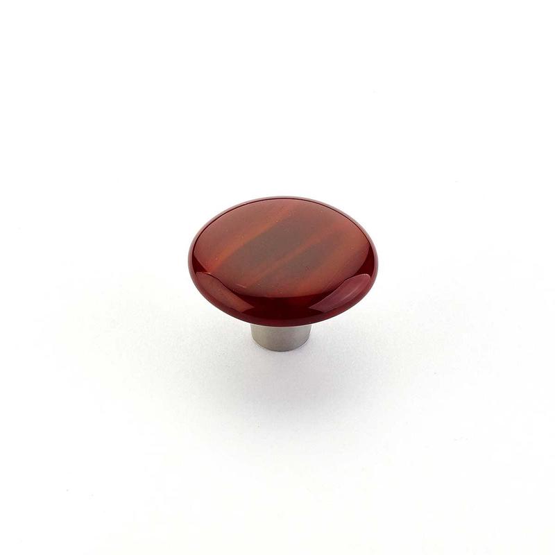 Schaub Knob, Round, Scarlet Silk, 1.5" dia 31-SCS