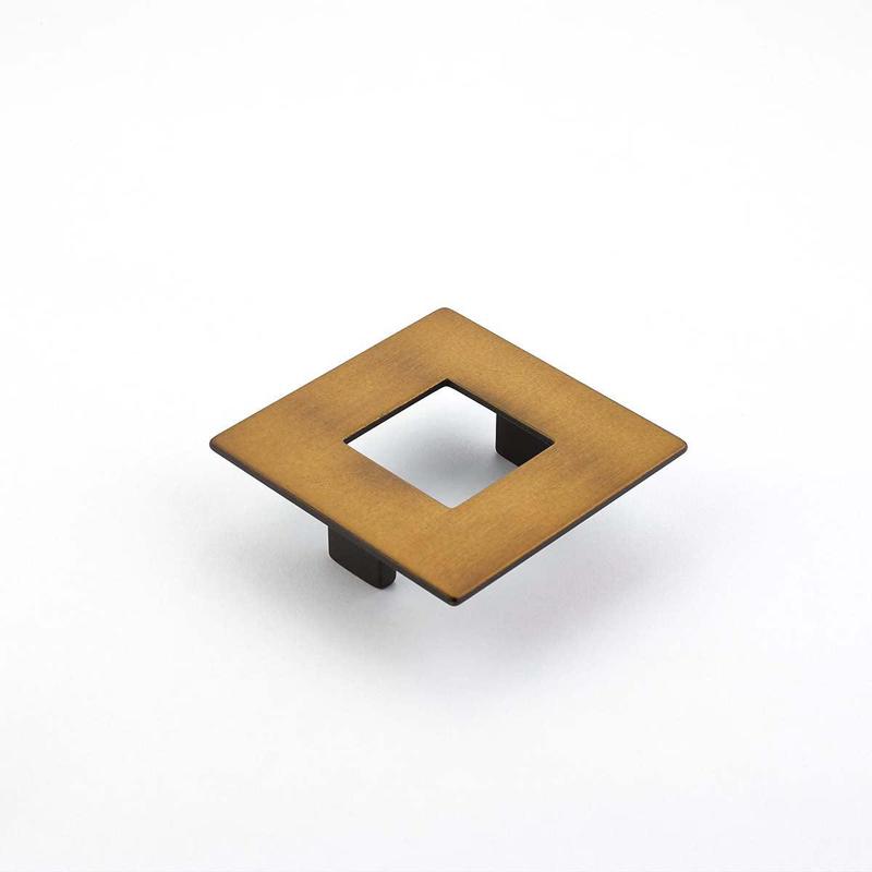 Schaub Pull, Square, Burnished Bronze, 64 mm cc 443-BRBZ