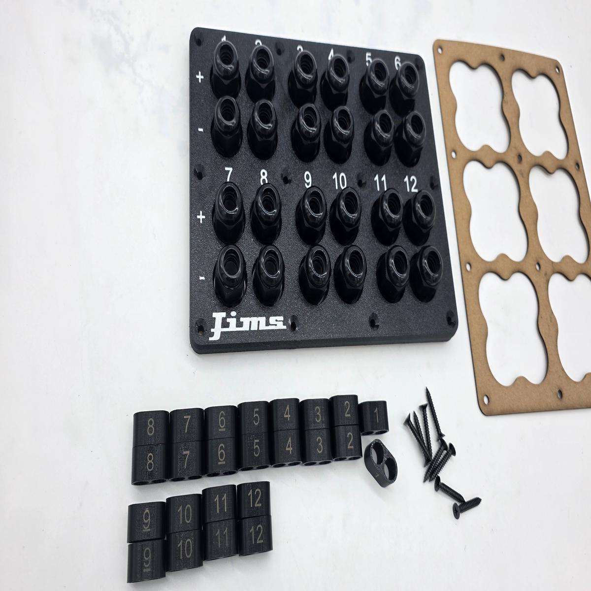 Speaker box terminal plates , wire pass through - 6dvc