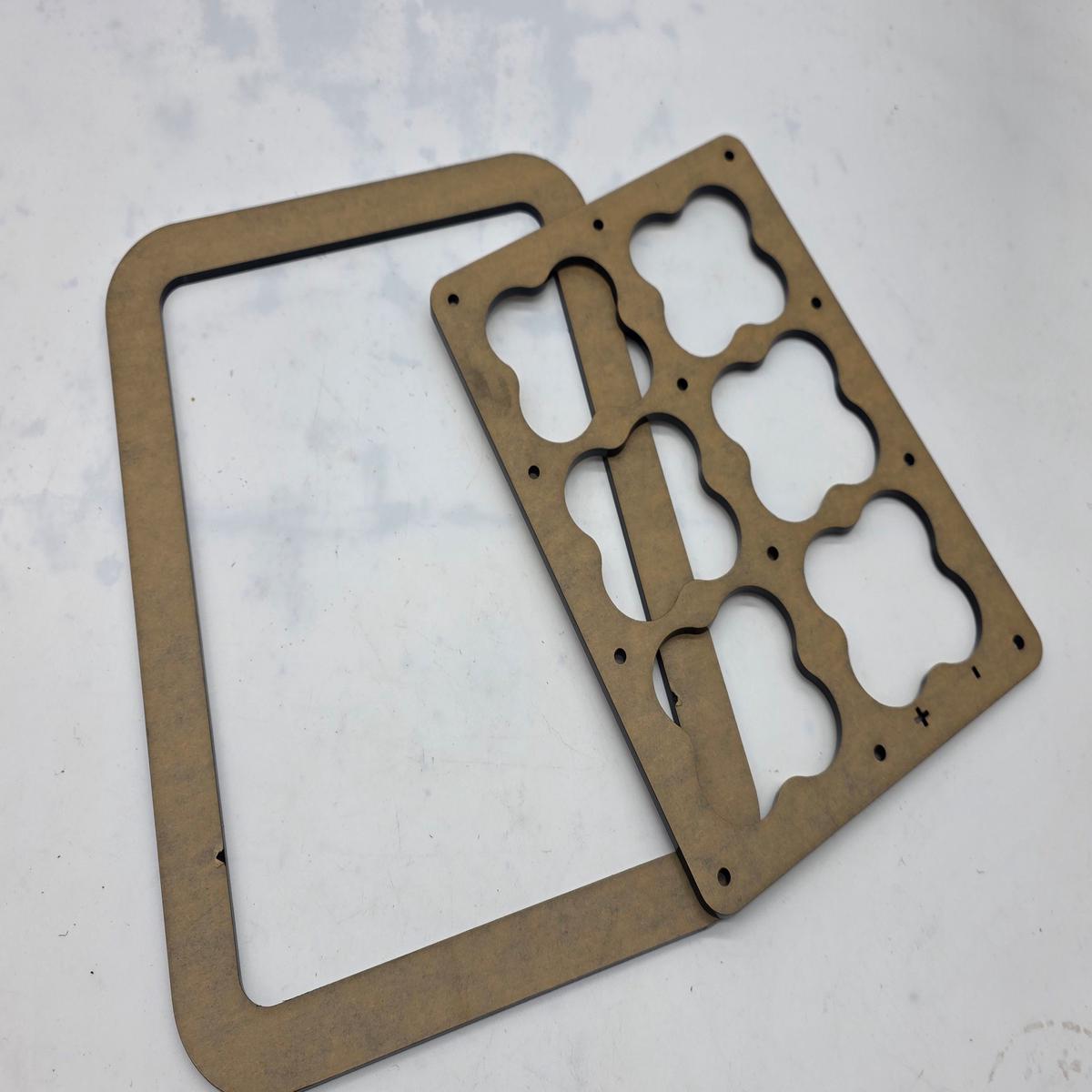 Speaker box terminal plates , wire pass through router templates - 6dvc