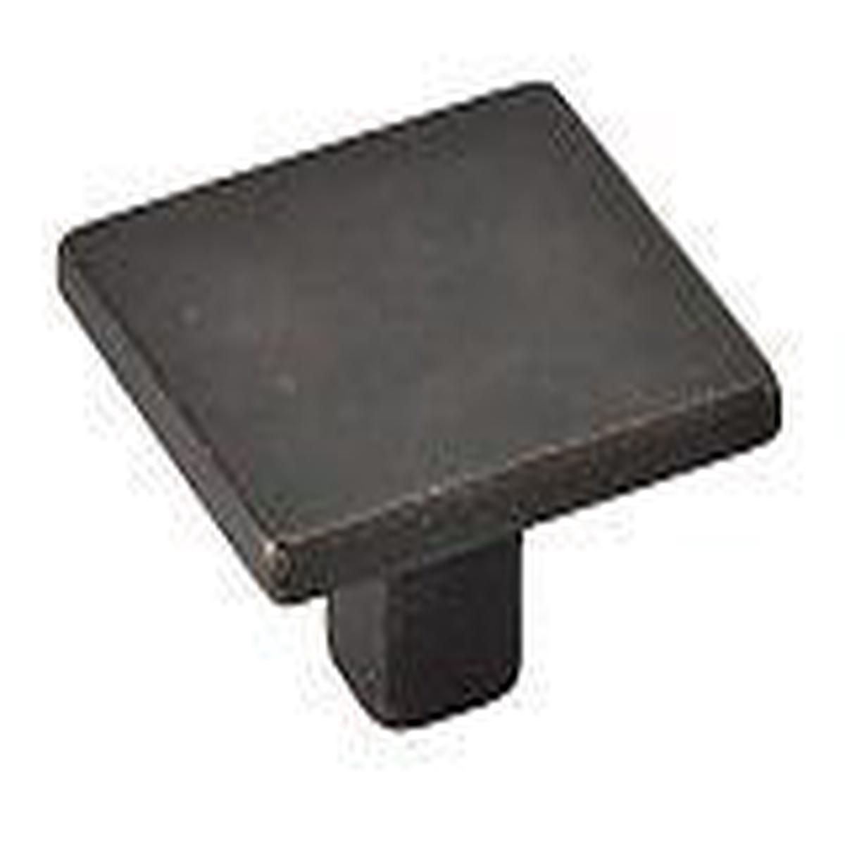 TopEx 1-3/8" (35mm) Small Square Cabinet Knob (Bronze) 1081735C27