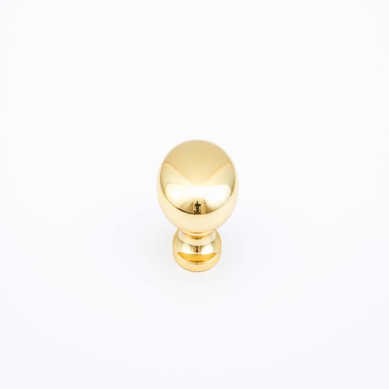 Schaub Knob, Polished Brass, 1.25" dia 706-03