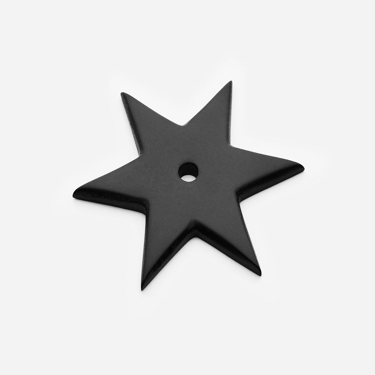 Star Backplate, 6-Point - Matte Black