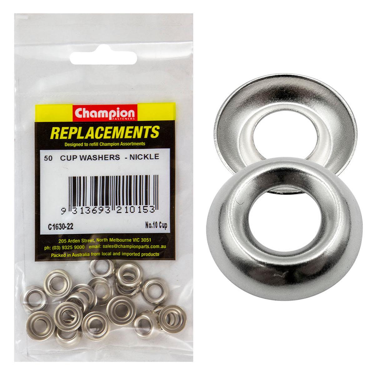Champion 10G Cup Washer -50pk