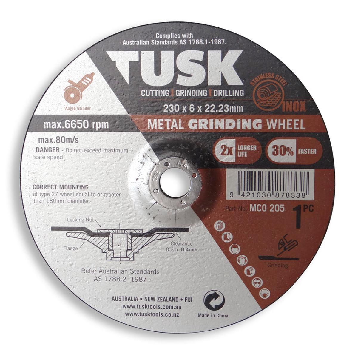 Tusk Metal Grinding Wheel 115 X 6 X 22.23 1Pc