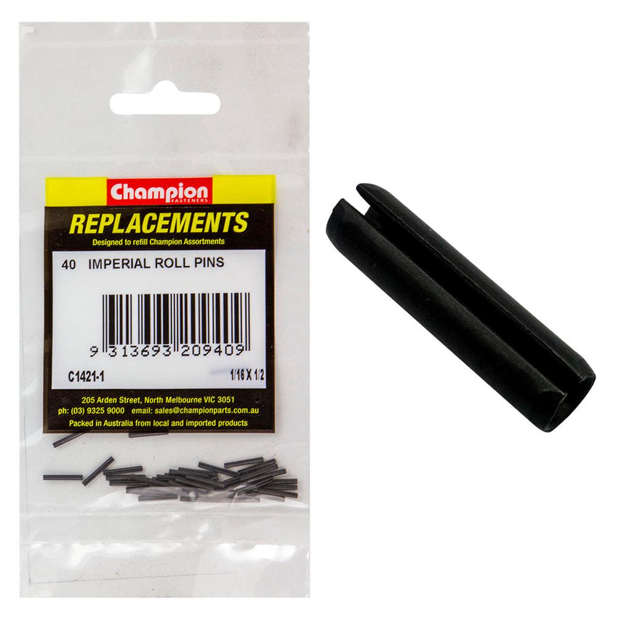 Champion 1/16in x 1/2in Roll Pin - 100pk