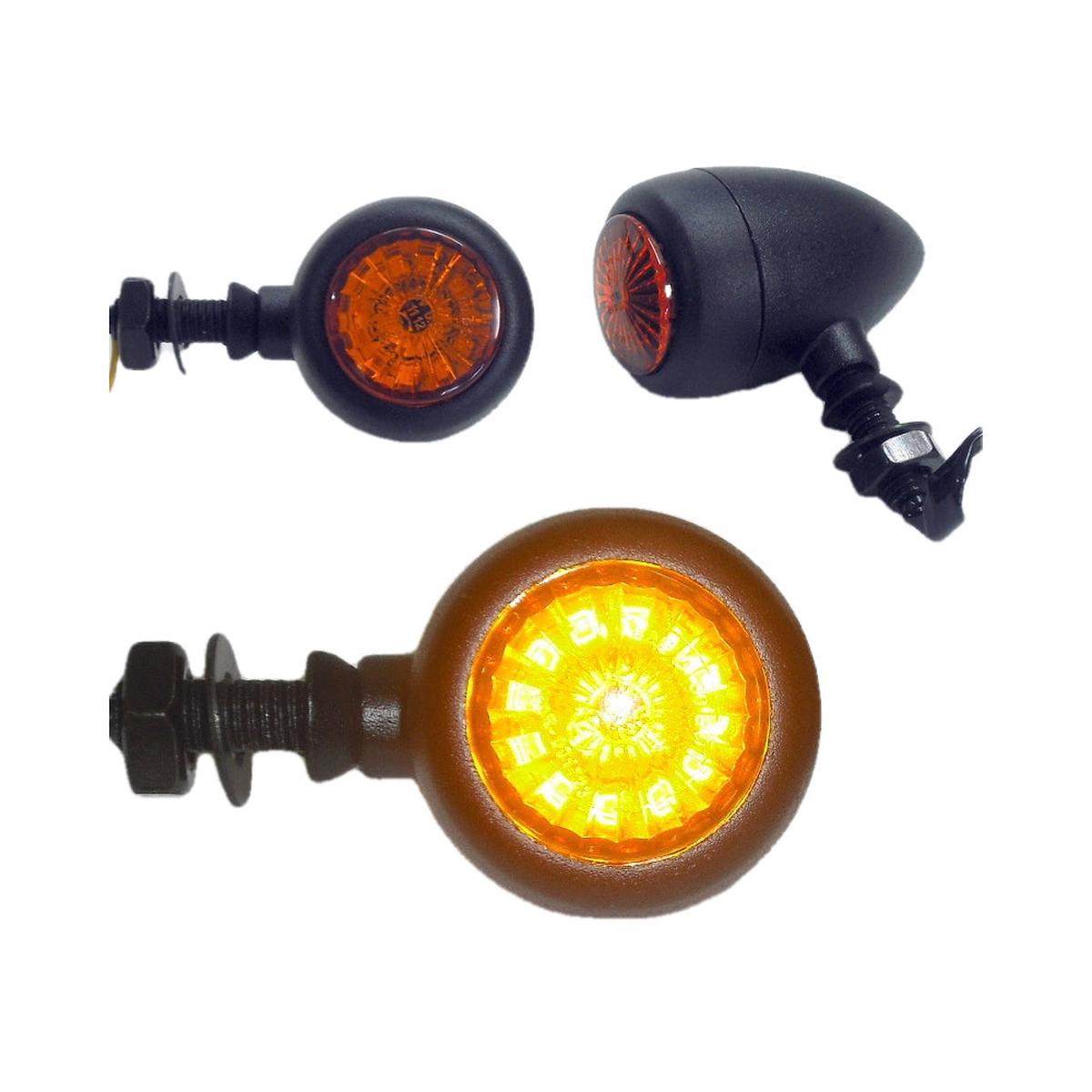 Indicator LED Black Orange Lens E-Mark