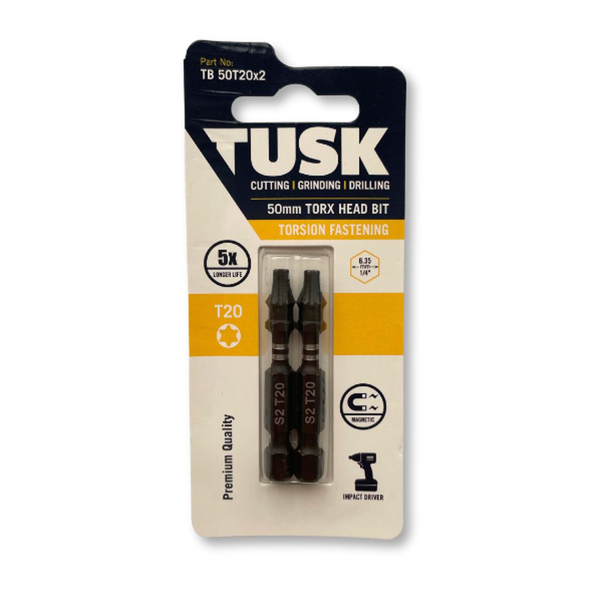 Tusk Torsion Bits 50Mm Torx20 X 2Pc