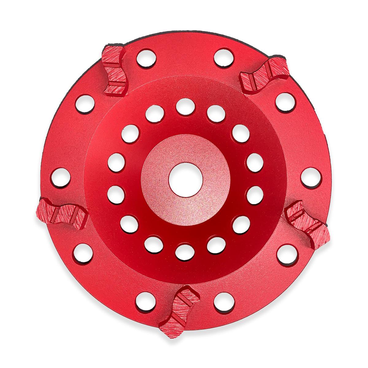 Tusk S Row Cup Grinding Wheel - 125 X 8 X 5T X 22.23, Fast Bond 20/25