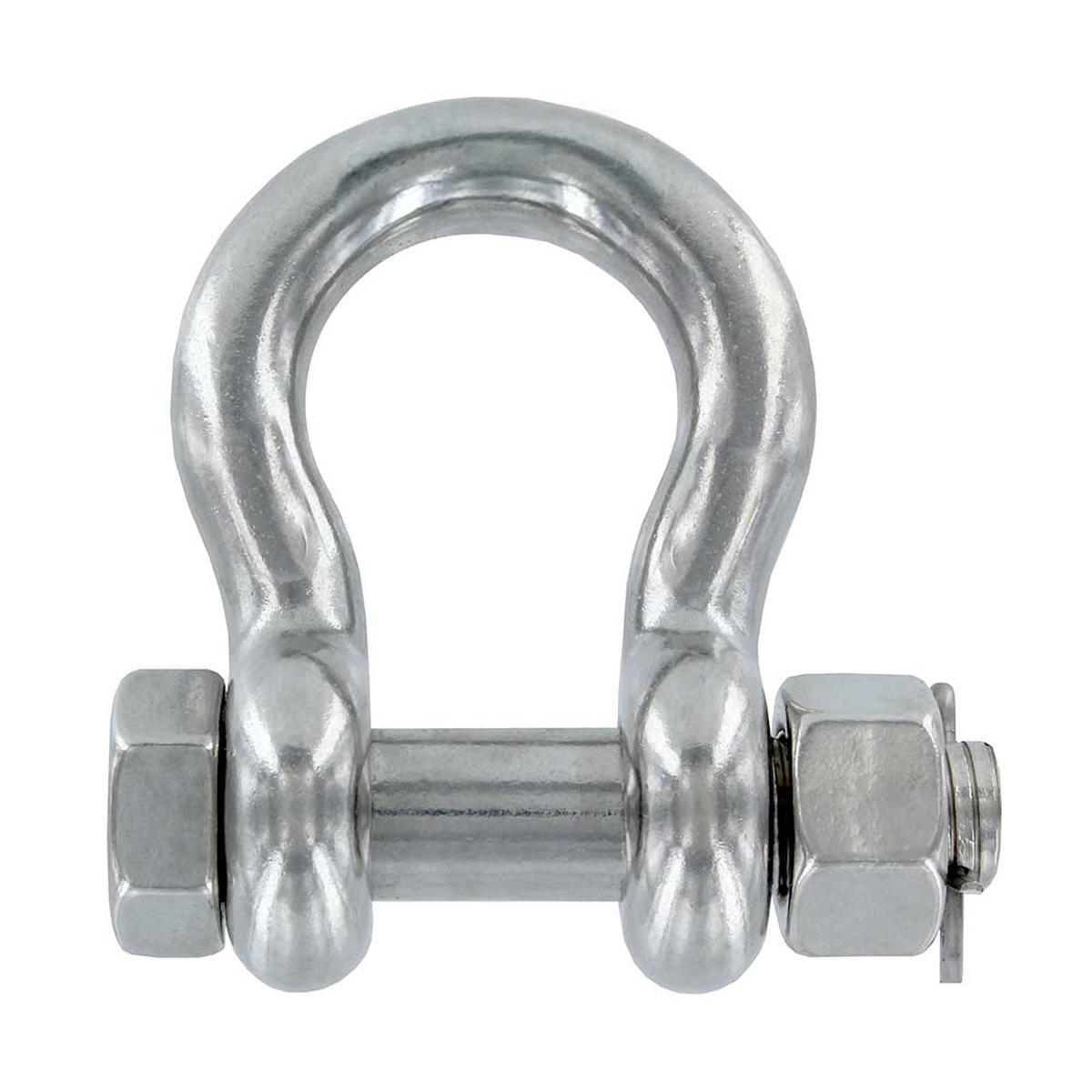 1" Stainless Steel Bolt Type Anchor Shackle Type 316