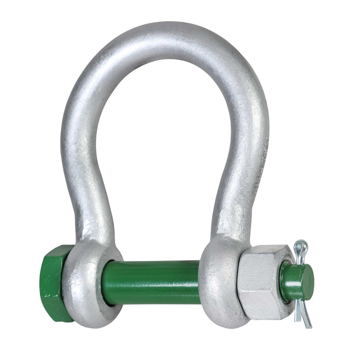 2-1/2" Van Beest Green Pin Bolt Type Wide Mouth Towing Shackle | G-4263 - 55 Ton