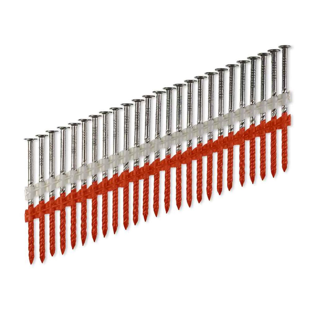 .131" x 3-1/2" 316 Stainless Steel 20-22 Degree Plastic Strip Screw Shank Nail - Pkg 1000