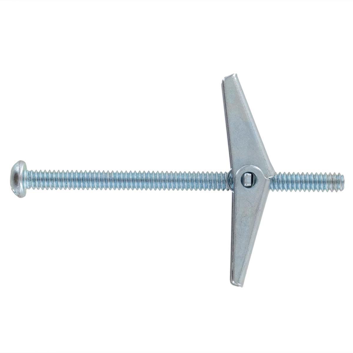3/16" x 3" Conquest Round PH/SL Combo Toggle Bolt w/ Wing Nut - Zinc