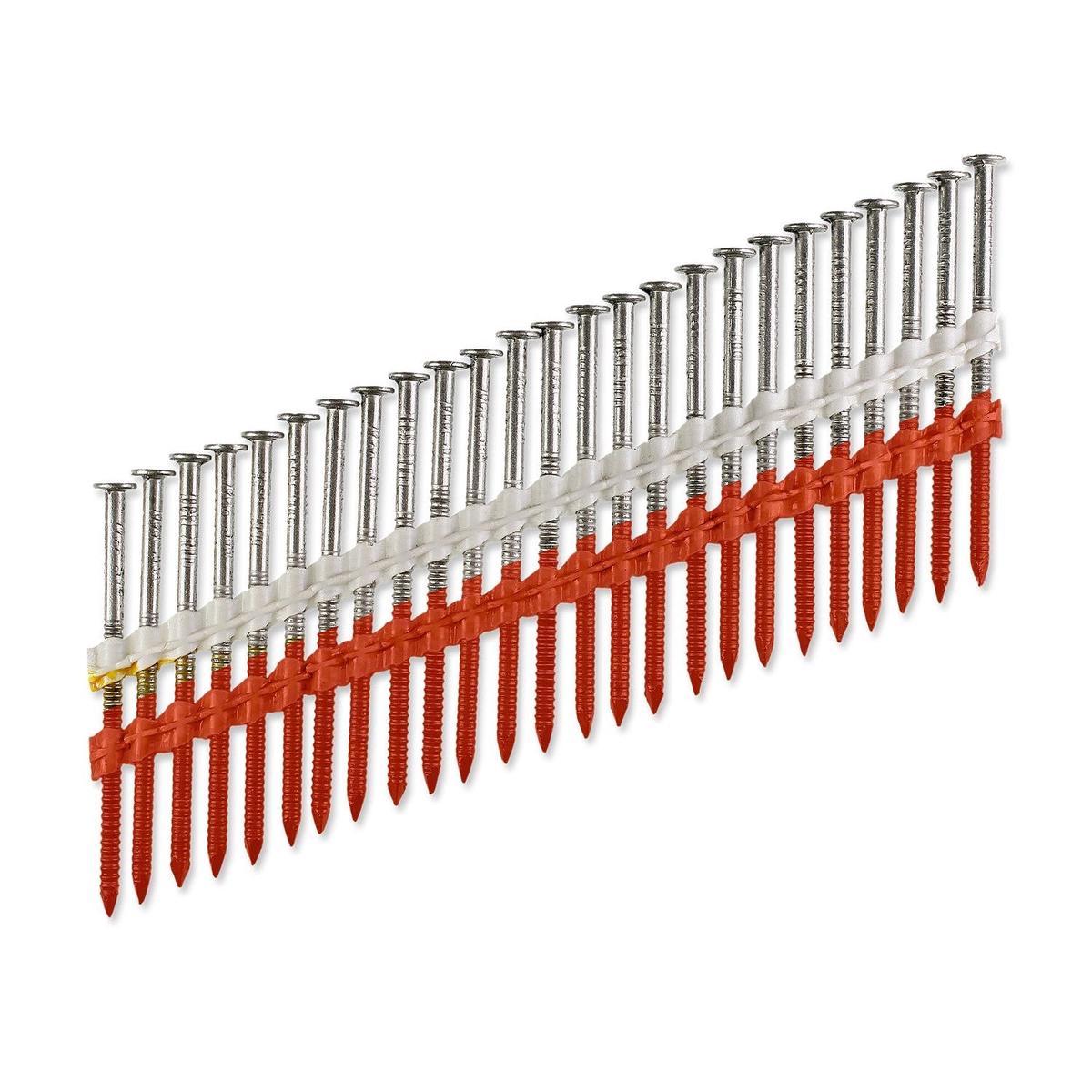 .120" x 3" 20-22 Degree Collated Ring-Shank Nails - 316 Stainless Steel, Pkg 1000