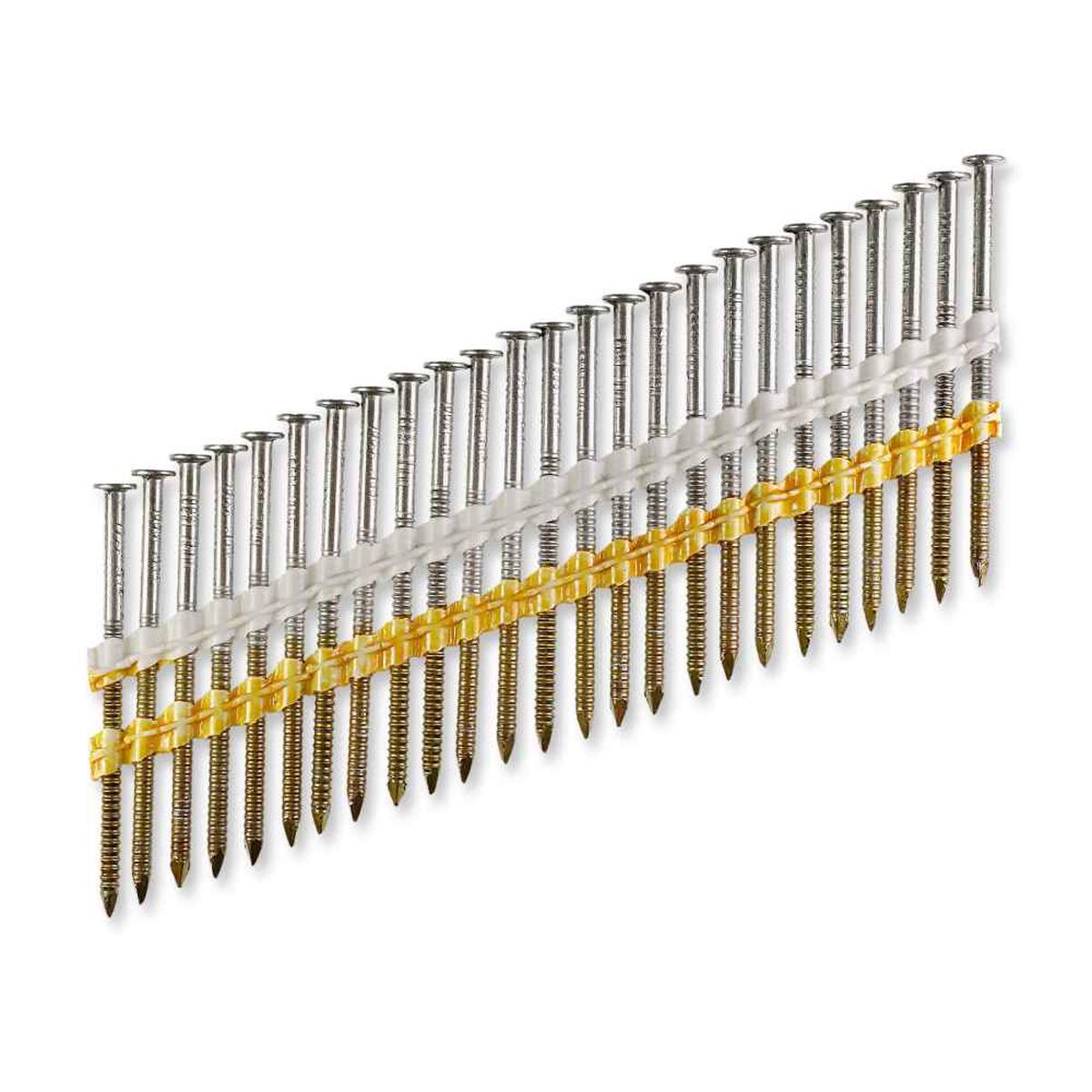 3-1/2" x .131" 20-22 Degree Collated Ring-Shank Nails - 304 Stainless Steel, Pkg 4000