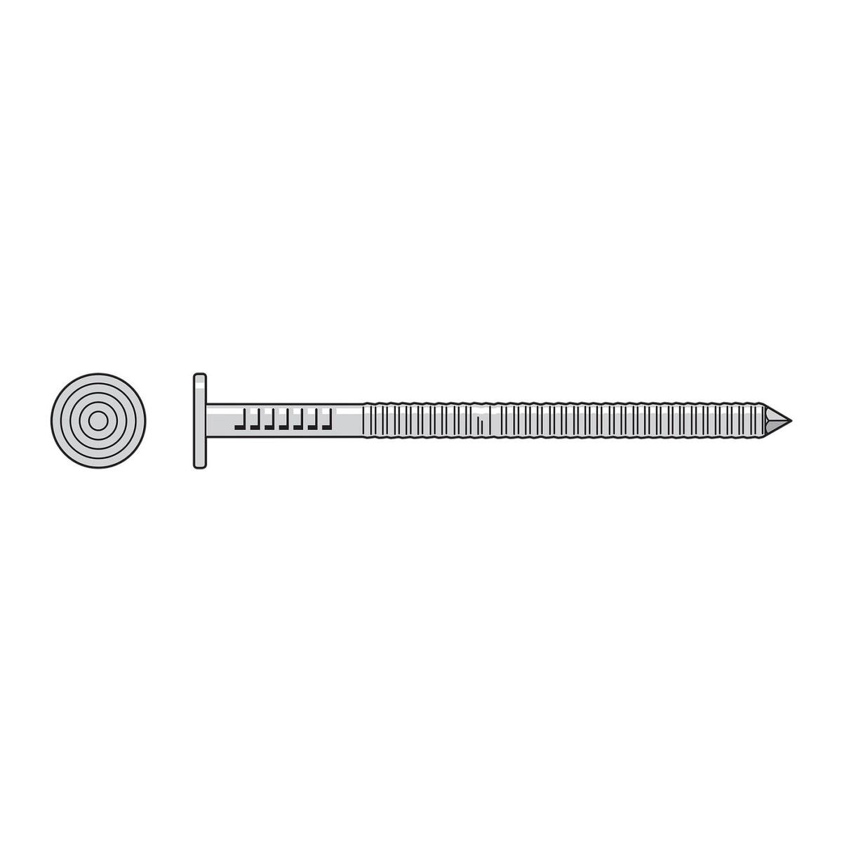 2-1/2" - 13 Gauge 5/32" Head Premium Siding Nail - 316 Stainless Steel, 25 lbs