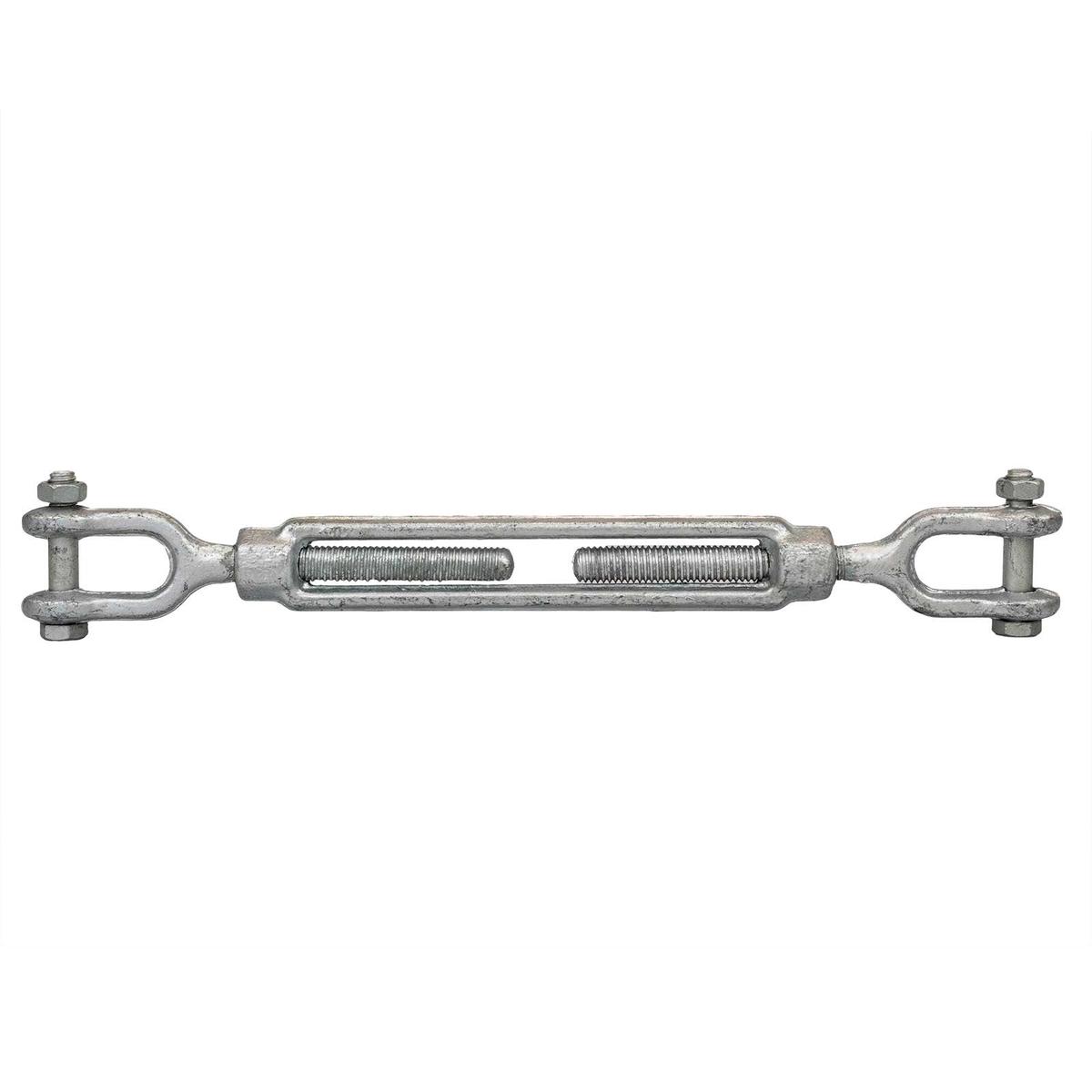 3/8" x 6" Jaw & Jaw Galvanized Turnbuckle