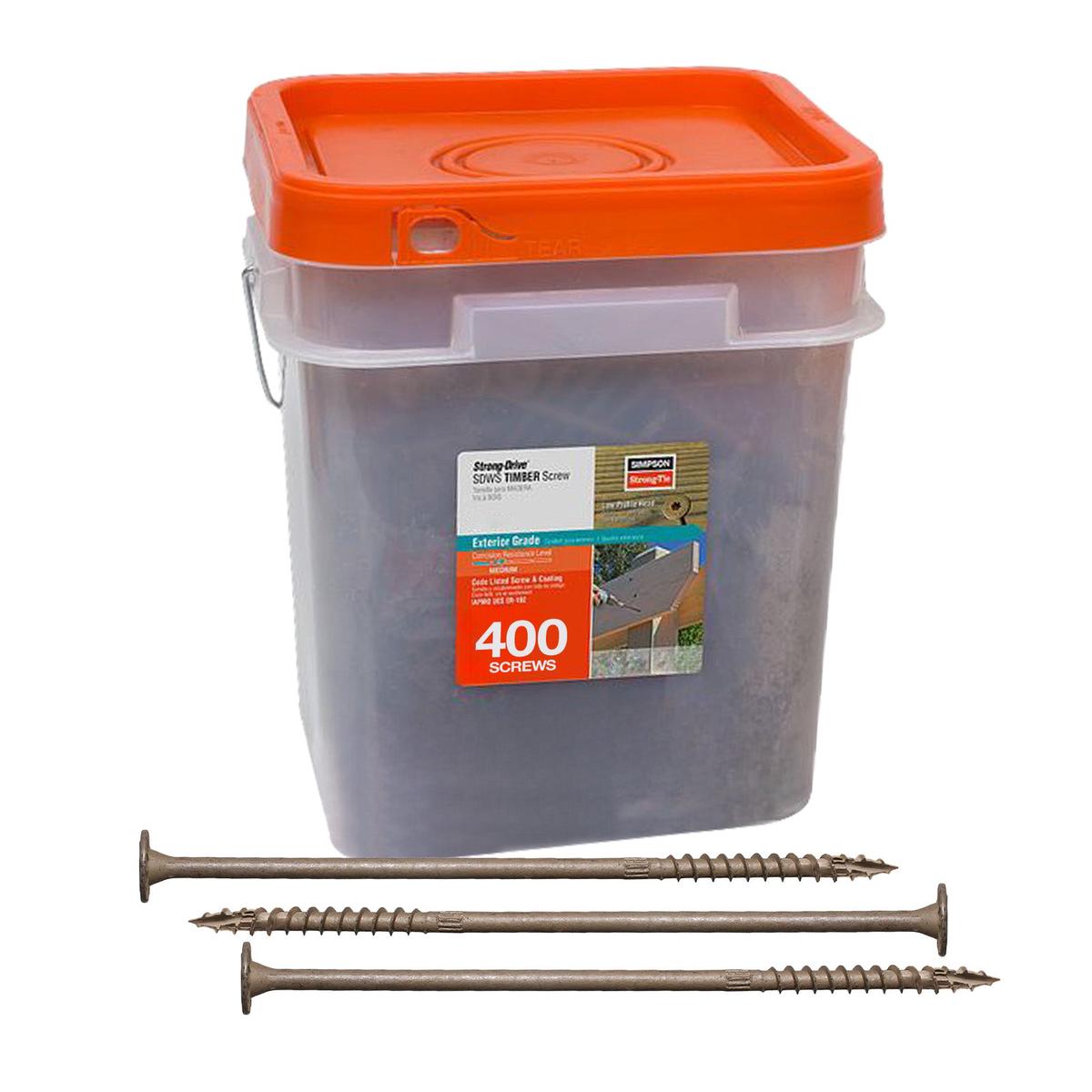 0.220" x 8" Strong-Tie SDWS22800DB Timber Screw - Double Barrier Coating, Tan | Qty. 400