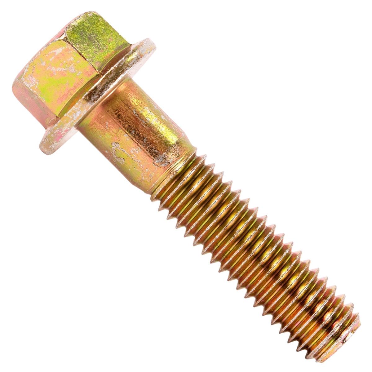 7/16" x 2" Conquest Grade 8 Non-Serrated Flange Bolt - Zinc Yellow