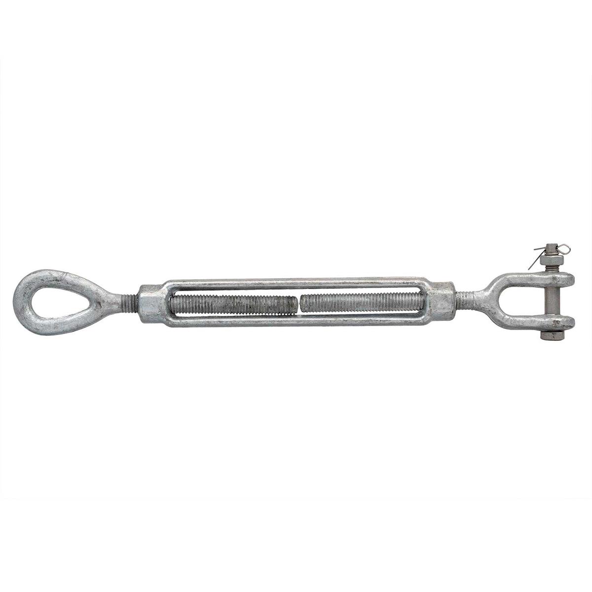 1-1/4" x 18" Jaw & Eye Galvanized Turnbuckle