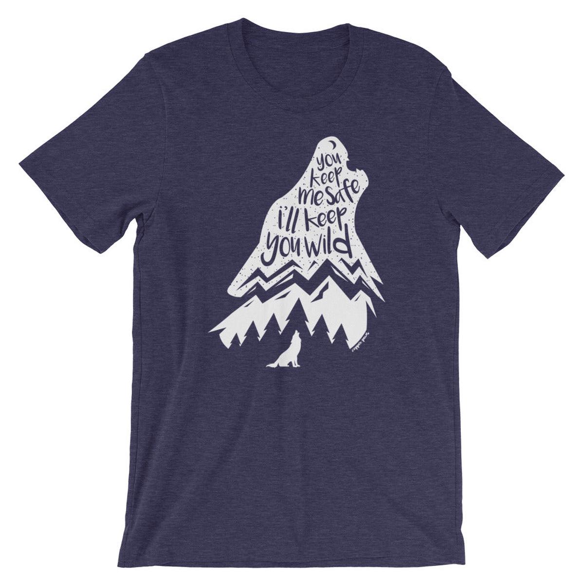 Wild Wolf Tee - Heather Midnight Navy | 2XL