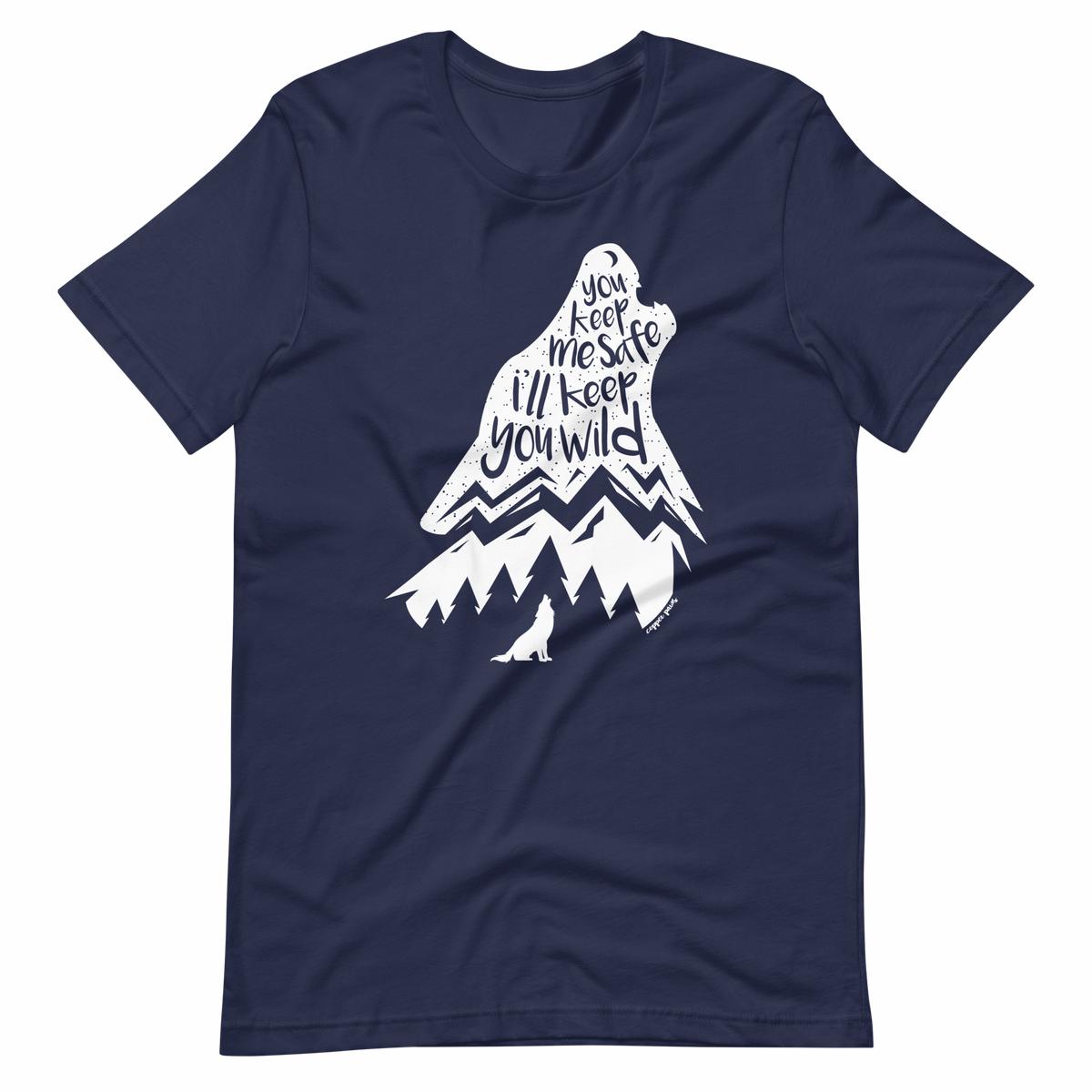 Wild Wolf Tee - Navy | 4XL