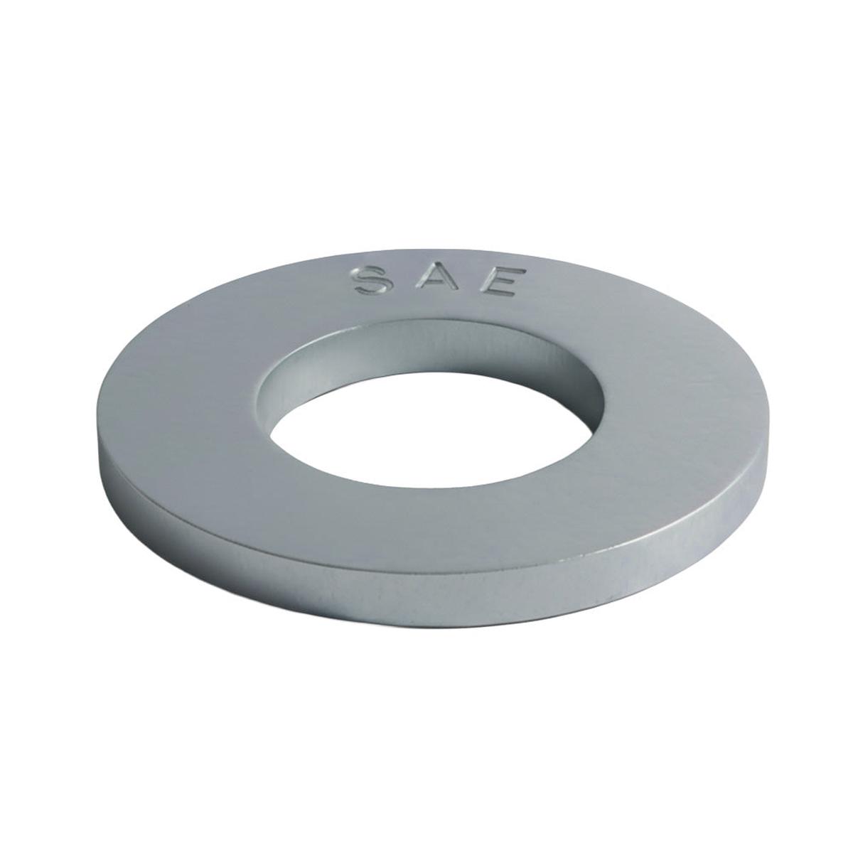 1 SAE Flat Washer Med Carbon Through Hardened Zinc CR+3 Domestic USA - Package (400)