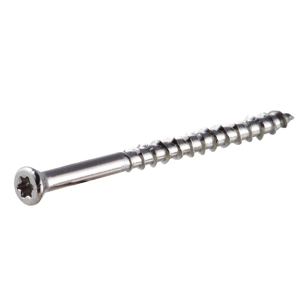 #7 x 2 1/2 Simpson Trim Head Deck-Drive DWP WOOD Screw 305 Stainless Steel (T15) - Box (1750)